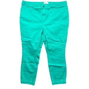 Lila Ryan Women's Size 18W Ganchala Green Cropped Pants Style 182302W